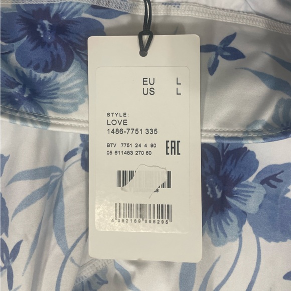 NWT LoveShackFancy Bogner Fire+Ice Blue Floral Base Layer Ski Leggings (AA) - Picture 14 of 16